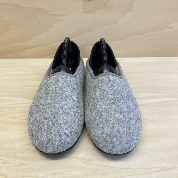 Mahabis Classic Mens Wool Slip On Slippers Gray Size M 9.5  display picture 1